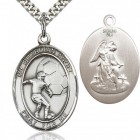 Guardian Angel Soccer Medal, Sterling Silver, Large