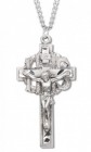 Men's Sterling Silver IHS Crucifix Necklace with Chain Options