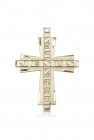 Jesus Christus Cross Pendant, 14 Karat Gold