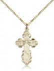 St. Olga Cross Pendant, Gold Filled