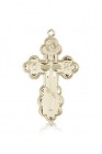 St. Olga Cross Pendant, 14 Karat Gold