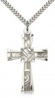 Mosaic Cross Pendant, Sterling Silver