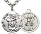 St. Michael Navy Medal, Sterling Silver