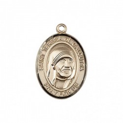 St. Teresa of Calcutta Medal, 14 Karat Gold, Medium [BL0029]