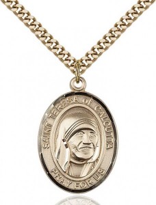 St. Teresa of Calcutta Medal, Gold Filled, Large [BL0031]