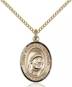 St. Teresa of Calcutta Medal, Gold Filled, Medium [BL0032]