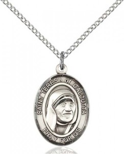 St. Teresa of Calcutta Medal, Sterling Silver, Medium [BL0035]