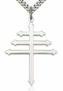 Maronite Cross Pendant, Sterling Silver [BL4115]