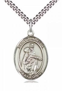 Men's Pewter Oval St. Isabella of Portugal Medal [BLPW250]