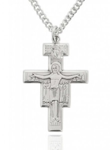 Men's Sterling Silver San Damiano Crucifix [MVS1003]
