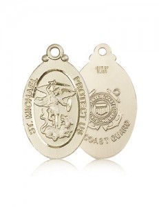 St. Michael Coast Guard Medal, 14 Karat Gold [BL5943]