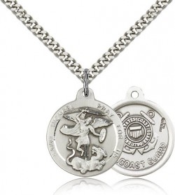 St. Michael Coast Guard Medal, Sterling Silver [BL4462]