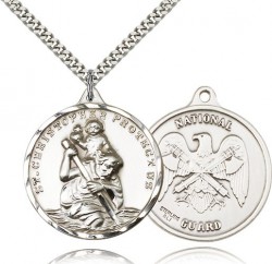 St. Christopher National Guard Medal, Sterling Silver [BL4258]