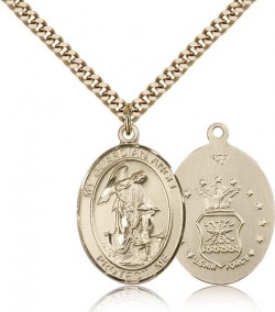 Guardian Angel Air Force Medal, Gold Filled, Large [BL0067]