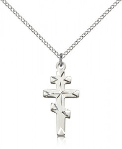 Greek Orthodox Cross Pendant, Sterling Silver [BL6282]