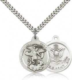 St. Michael Army Medal, Sterling Silver [BL4461]