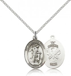 Guardian Angel National Guard Medal, Sterling Silver, Medium [BL0139]