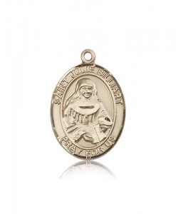St. Julie Billiart Medal, 14 Karat Gold, Large [BL2493]