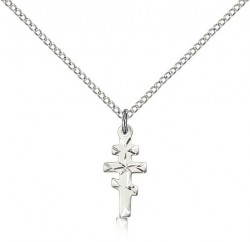 Greek Orthodox Cross Pendant, Sterling Silver [BL6406]