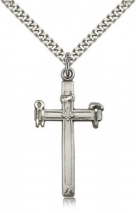 Carpenter Cross Pendant, Sterling Silver [BL5426]