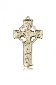 Celtic Cross Pendant, 14 Karat Gold [BL6330]