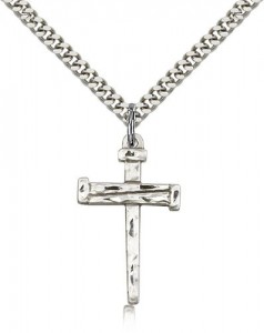Nail Cross Pendant, Sterling Silver [BL4003]
