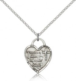 Bridesmaid Heart Medal, Sterling Silver [BL5547]