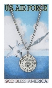 Round St. Michael Air Force Medal and Prayer Card Set [MPC0067]