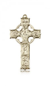 Celtic Cross Pendant, 14 Karat Gold [BL6372]