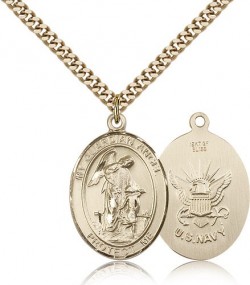 Guardian Angel Navy Medal, Gold Filled, Large [BL0144]