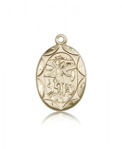 St. Michael the Archangel Medal, 14 Karat Gold [BL4883]