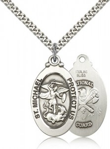 St. Michael National Guard Medal, Sterling Silver [BL5952]