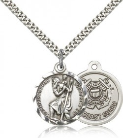 St. Christopher Coast Guard Medal, Sterling Silver [BL4188]