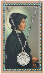 Round St. Elizabeth Ann Seton Medal and Prayer Card Set [MPC0042]