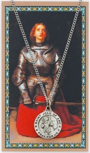 Round St. Joan of Arc Medal with Saint Story Card [MPC0050]