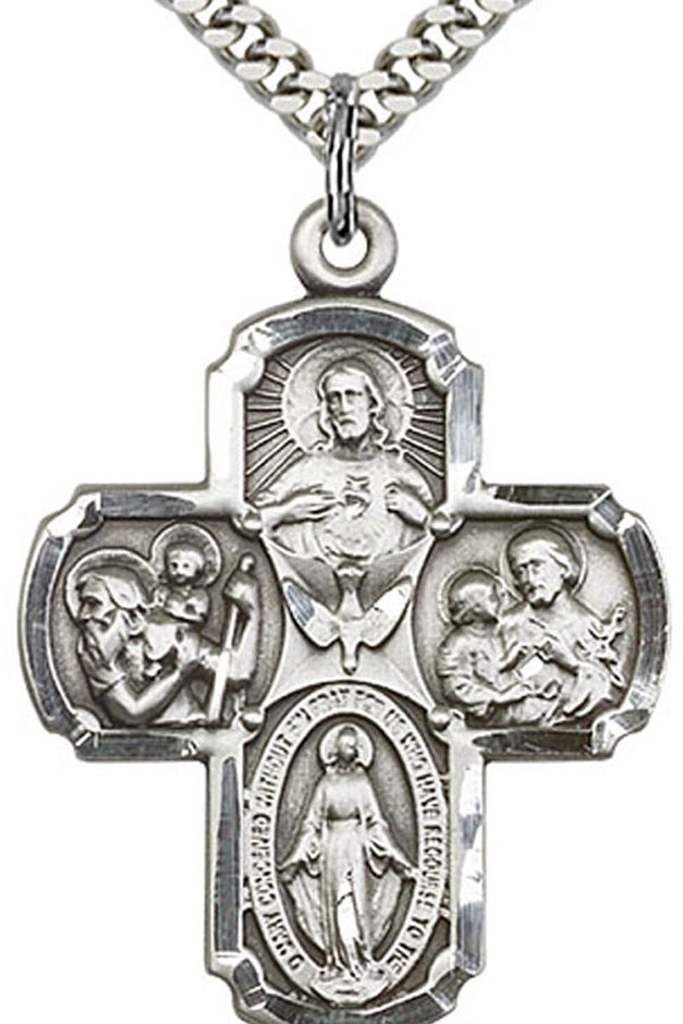 4 Way Cross Pendant Sterling Silver