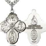 4 Way Cross Pendant, Sterling Silver