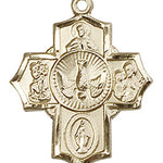 5 Way Cross Pendant, Gold Filled - No Chain