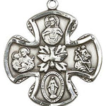 5 Way Cross Pendant, Sterling Silver - No Chain