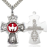 5 Way Cross Pendant, Sterling Silver