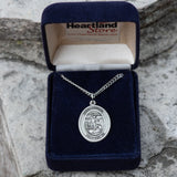 St. Michael the Archangel Medal, Sterling Silver, Large