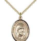 St. Teresa of Calcutta Medal, Gold Filled, Medium - Gold-tone