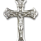 Crucifix Pendant, Sterling Silver - No Chain