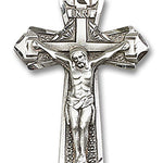 Crucifix Pendant, Sterling Silver - No Chain