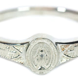 Sterling Silver Miraculous Medal Ring - Sterling Silver