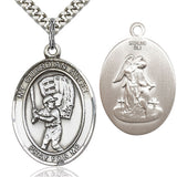 Guardian Angel Baseball Medal, Sterling Silver, Large