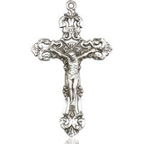 Large Sterling Silver Crucifix Pendant - No Chain