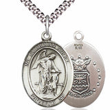 Men's Pewter Oval Guardian Angel Air Force Medal