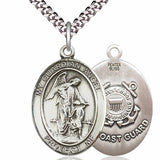 Men's Pewter Oval Guardian Angel Coast Guard Medal