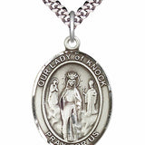 Men's Pewter Oval Our Lady of Knock Medal
